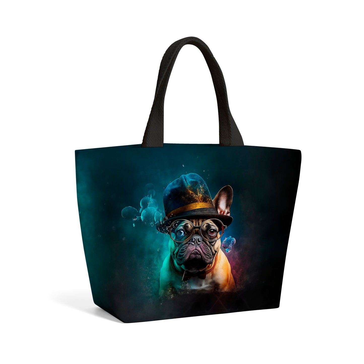 French Bulldog Splashart Beach Shopper Tote Bag