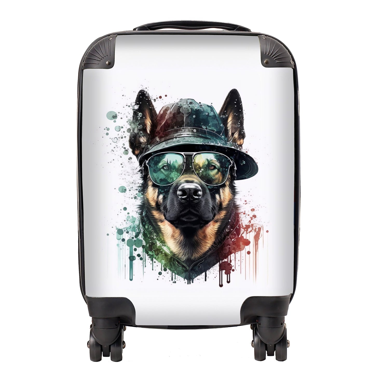 German Shepherd Splashart Suitcase