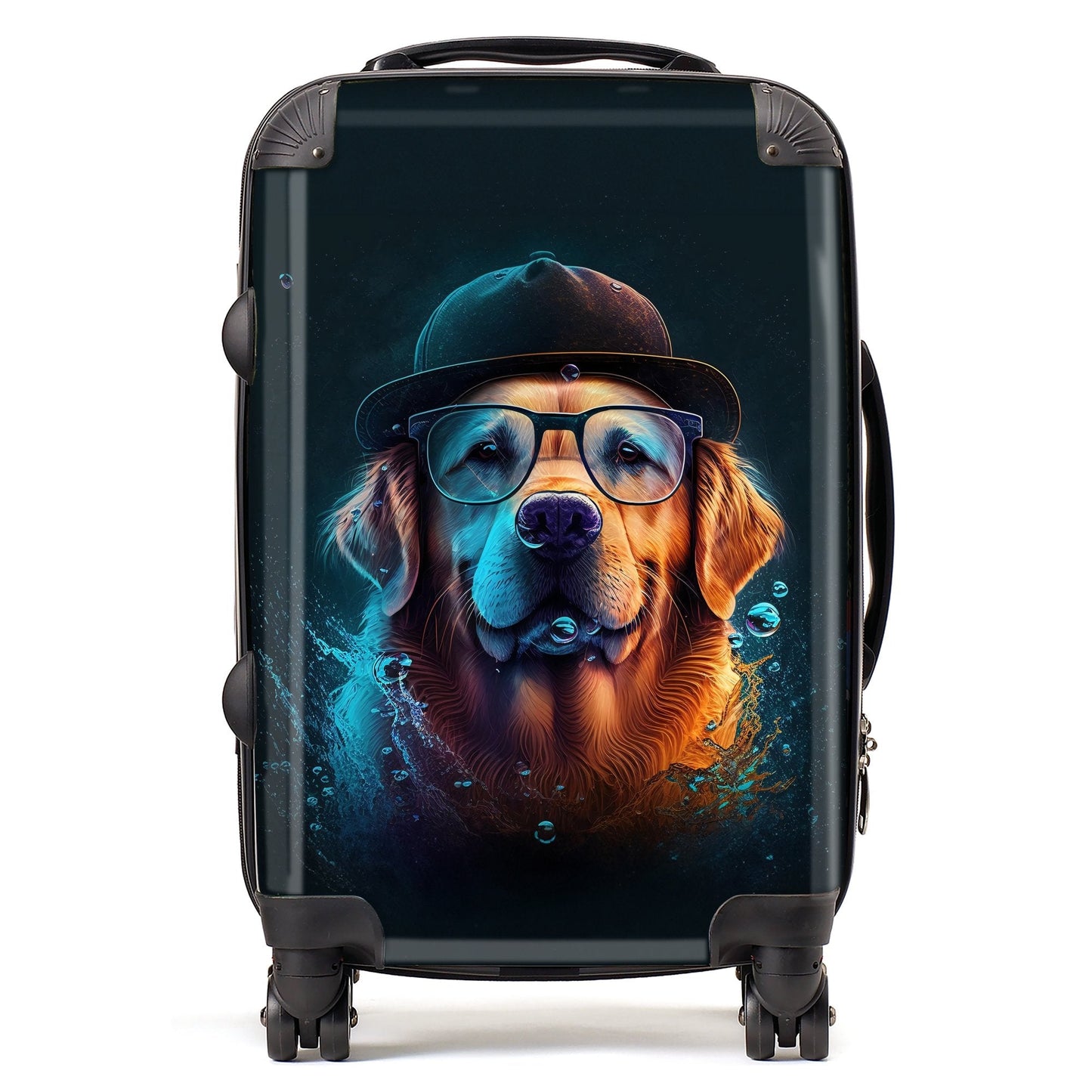 Golden Retriever Dog Splashart Suitcase