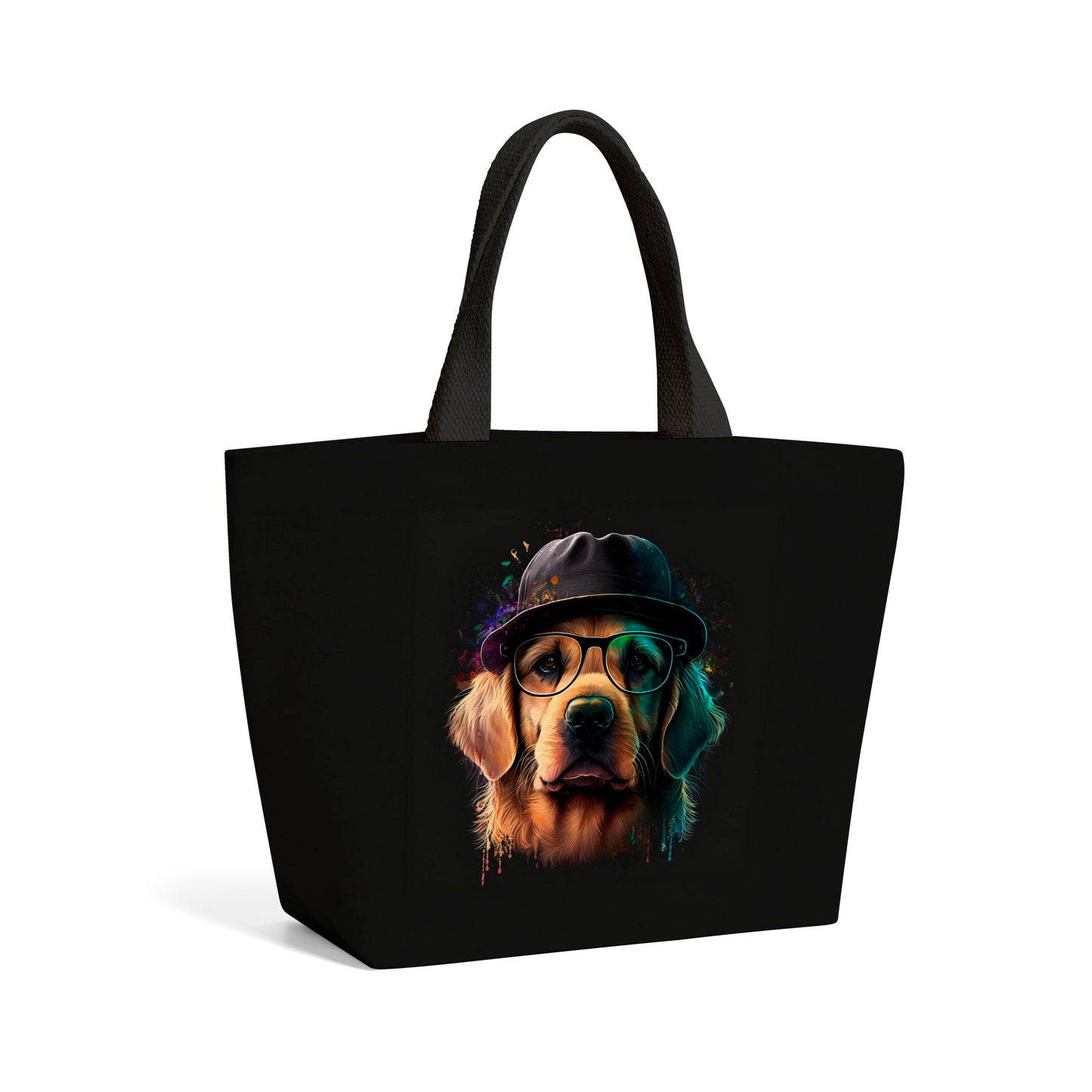 Golden Retriever Dog Splashart Beach Shopper Tote Bag