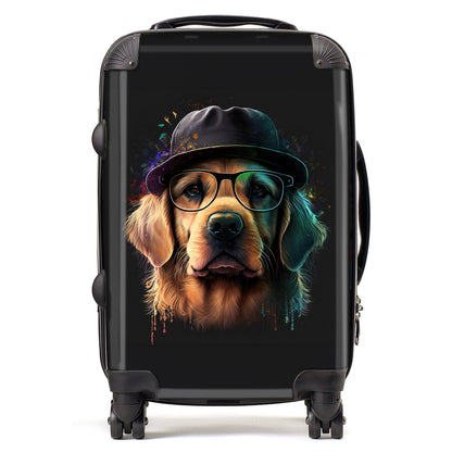 Golden Retriever Dog Splashart Suitcase