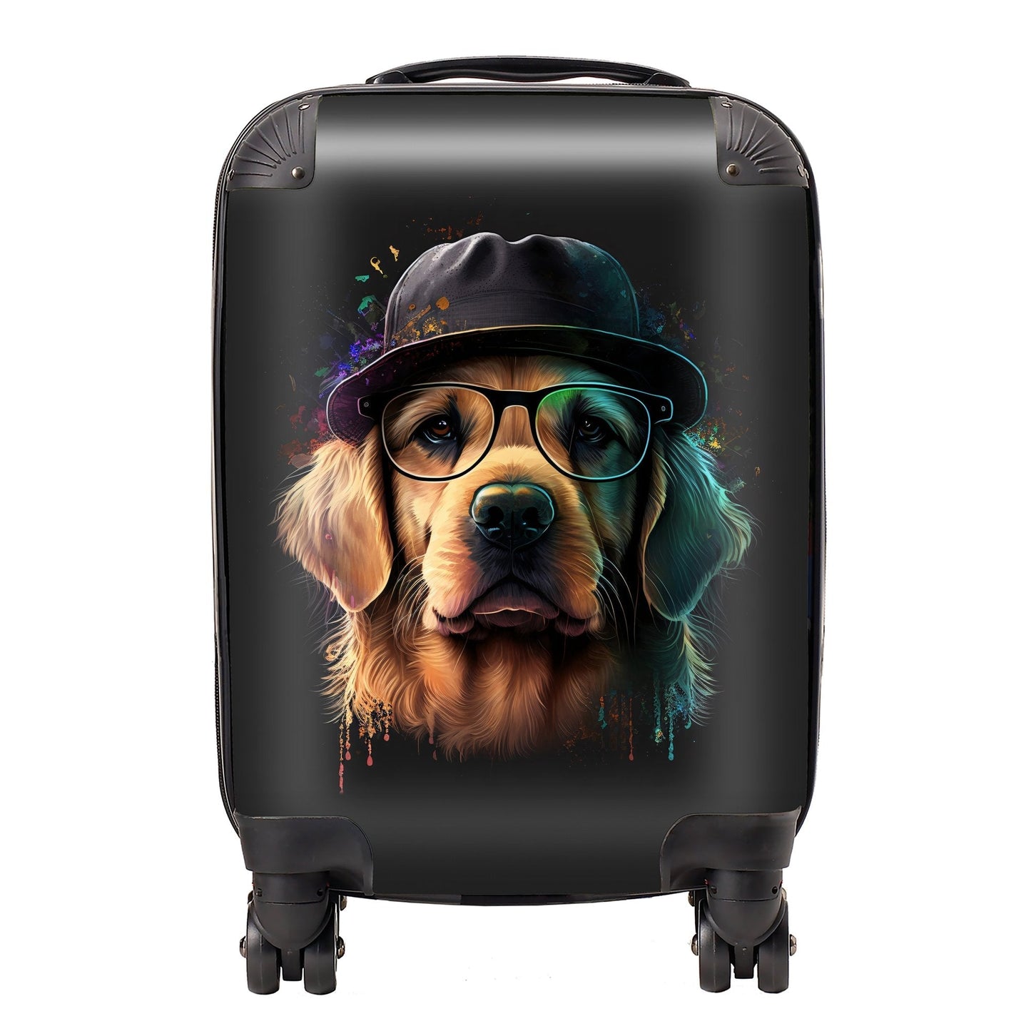 Golden Retriever Dog Splashart Suitcase