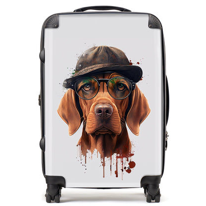 Hungarian Vizsla Dog Splashart Suitcase