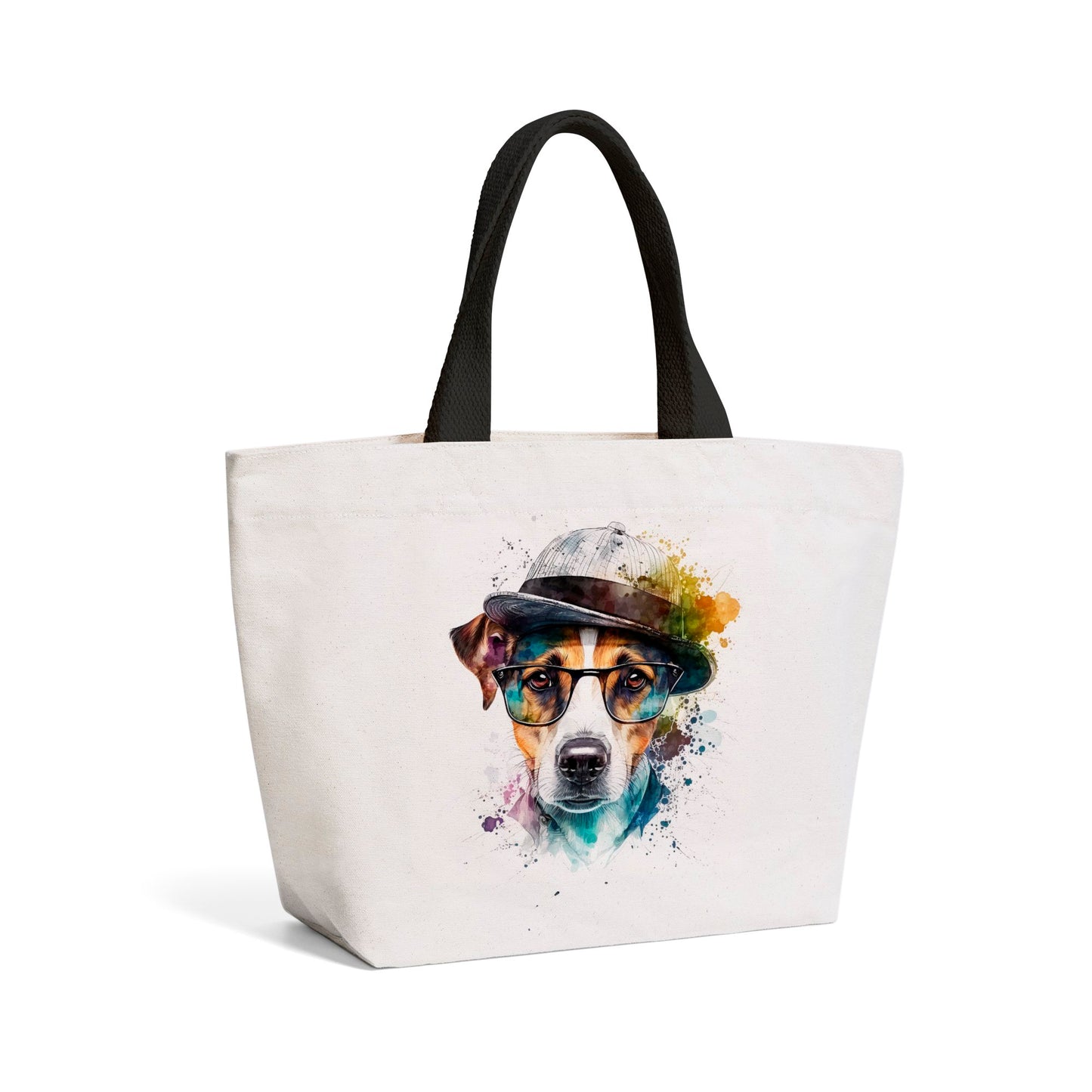 Jack Russell Dog Splashart Beach Shopper Tote Bag