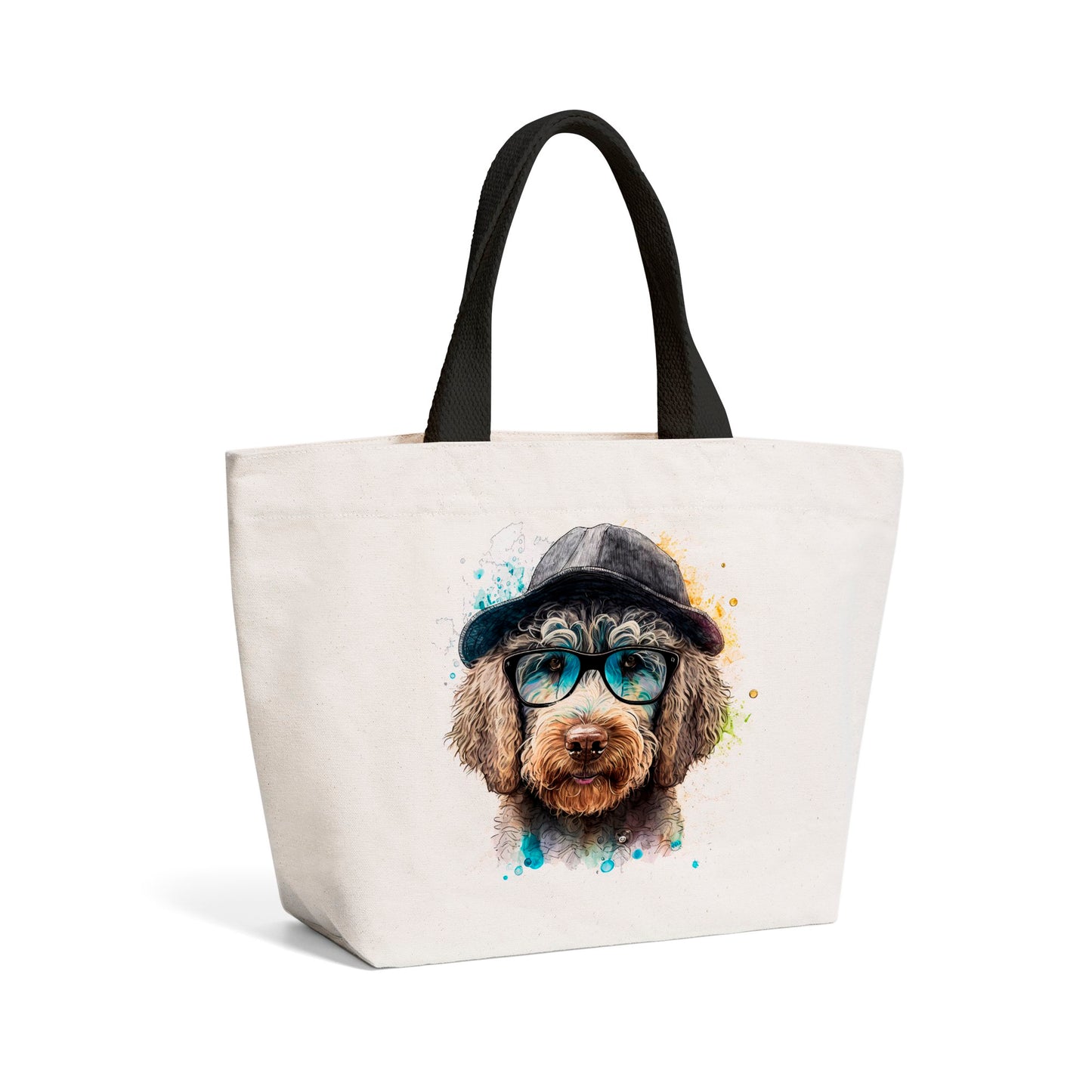 Labradoodle Dog Face Splashart Beach Shopper Tote Bag