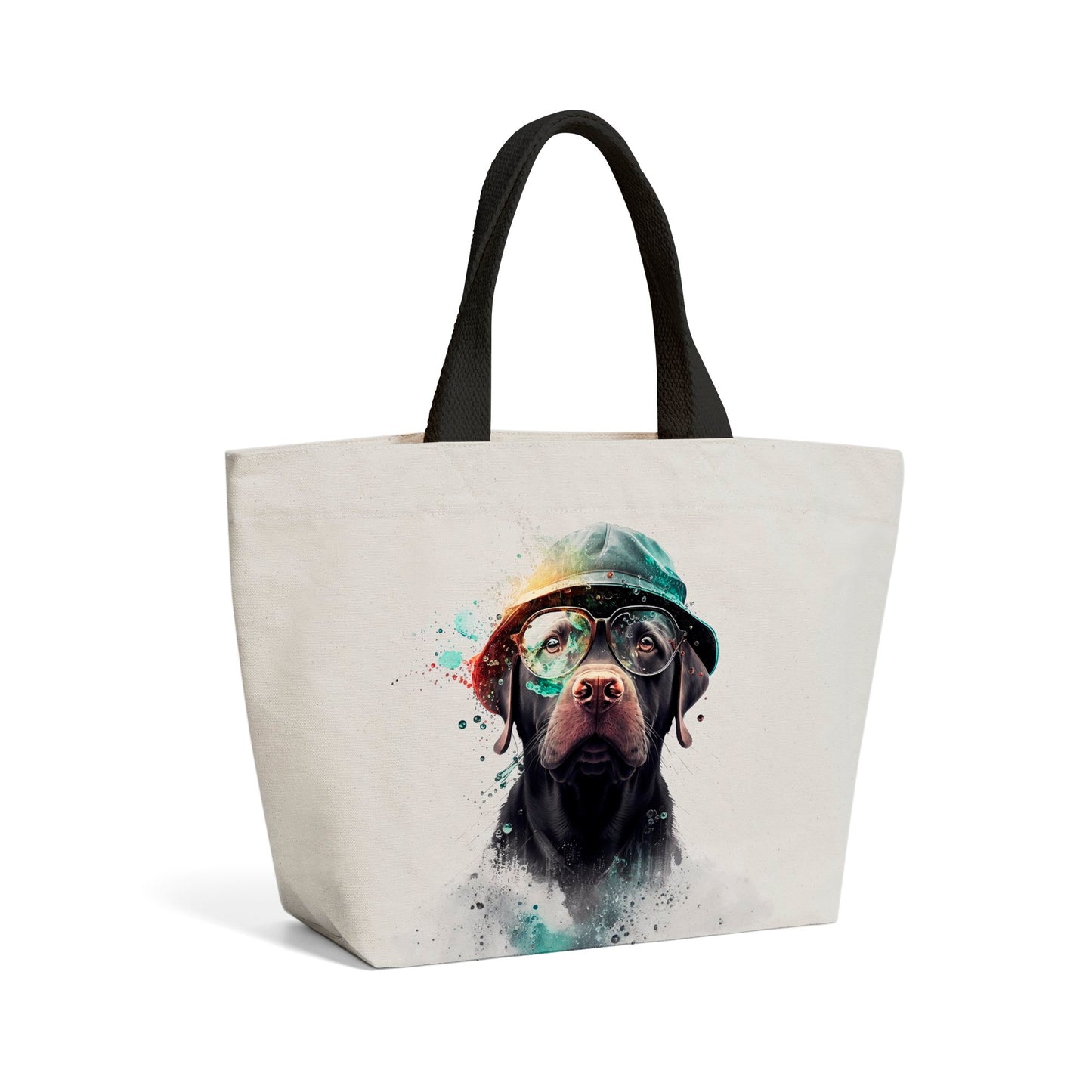 Labrador Retriever Dog Splashart Beach Shopper Tote Bag