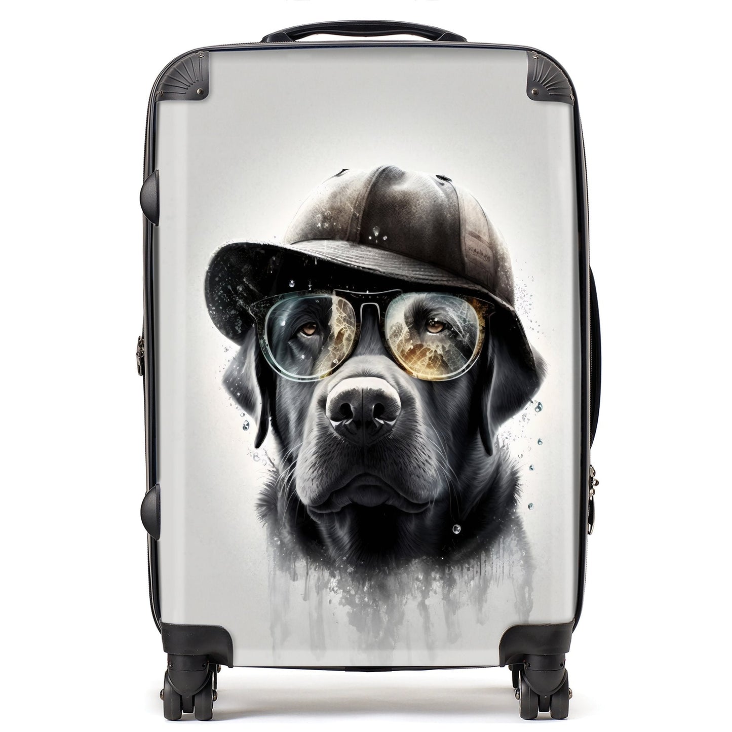 Labrador Retriever Dog With Hat Splashart Suitcase