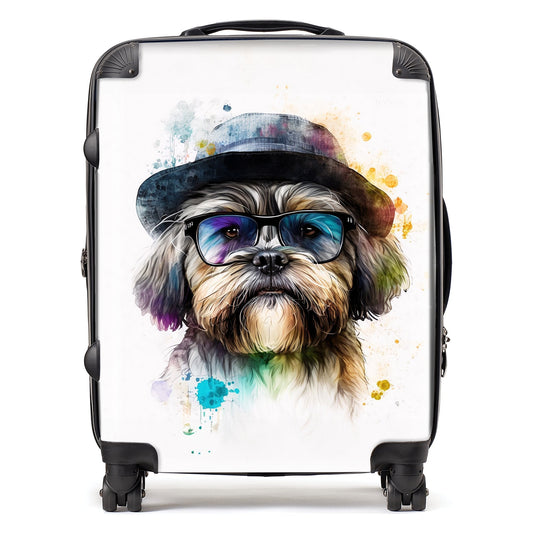 Lhasa Apso Dog Splashart Suitcase