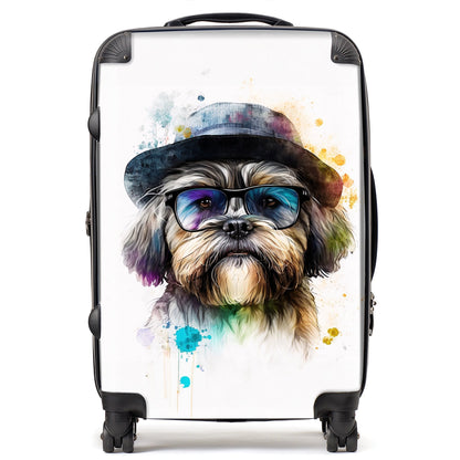 Lhasa Apso Dog Splashart Suitcase