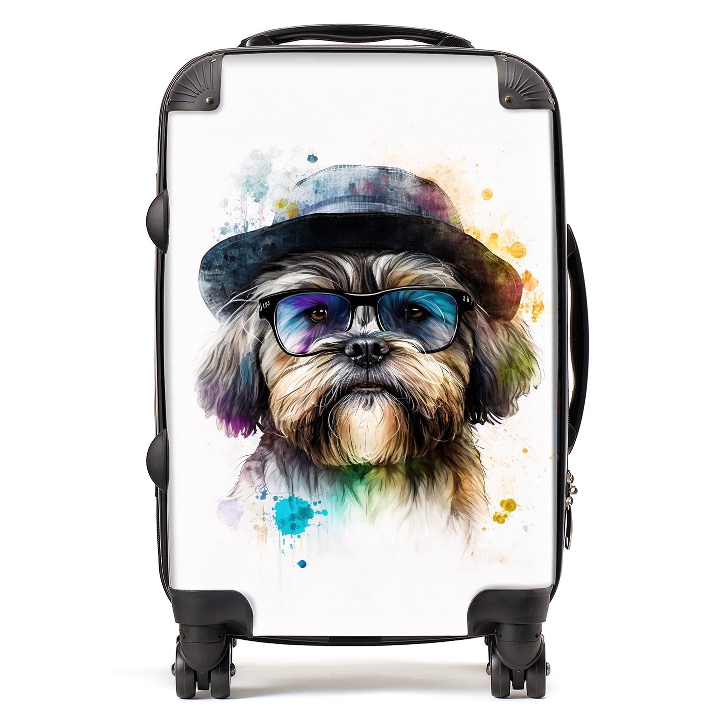 Lhasa Apso Dog Splashart Suitcase