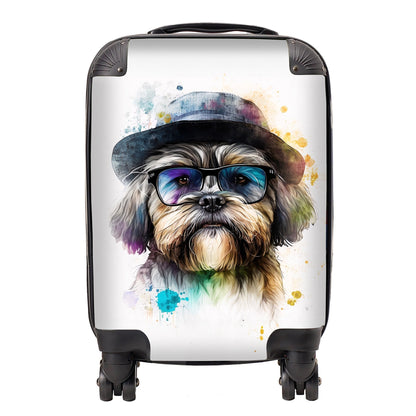 Lhasa Apso Dog Splashart Suitcase