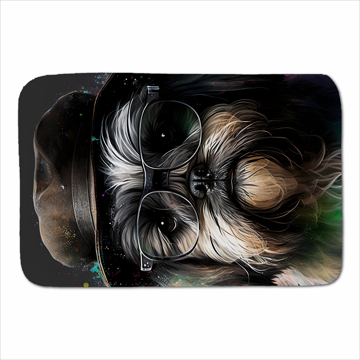 Lhasa Apso Dog Splashart Sherpa Blanket