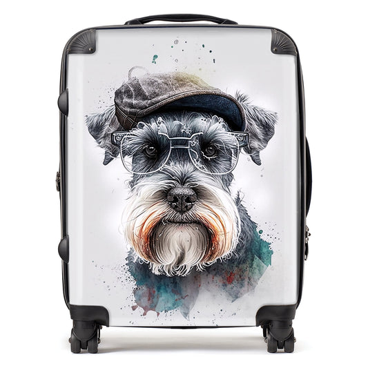 Miniature Schnauzer Dog Splashart Suitcase