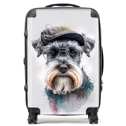 Miniature Schnauzer Dog Splashart Suitcase