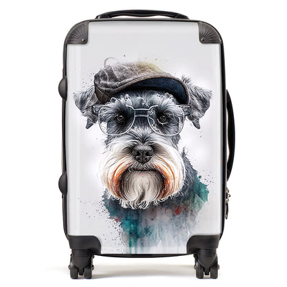 Miniature Schnauzer Dog Splashart Suitcase