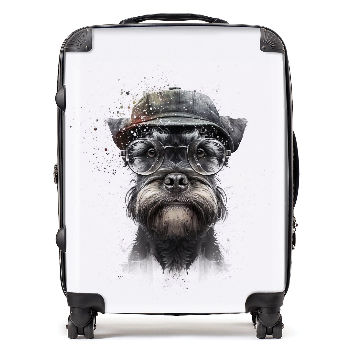 Miniature Schnauzer Dog Splashart Suitcase