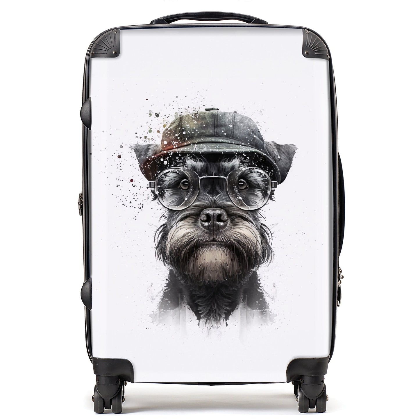 Miniature Schnauzer Dog Splashart Suitcase