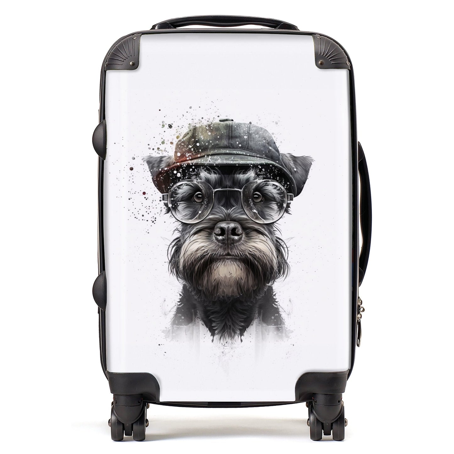 Miniature Schnauzer Dog Splashart Suitcase