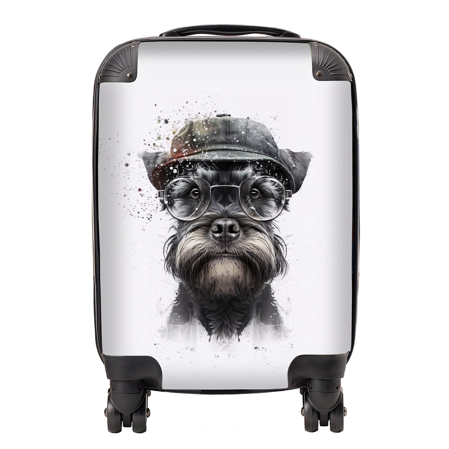 Miniature Schnauzer Dog Splashart Suitcase