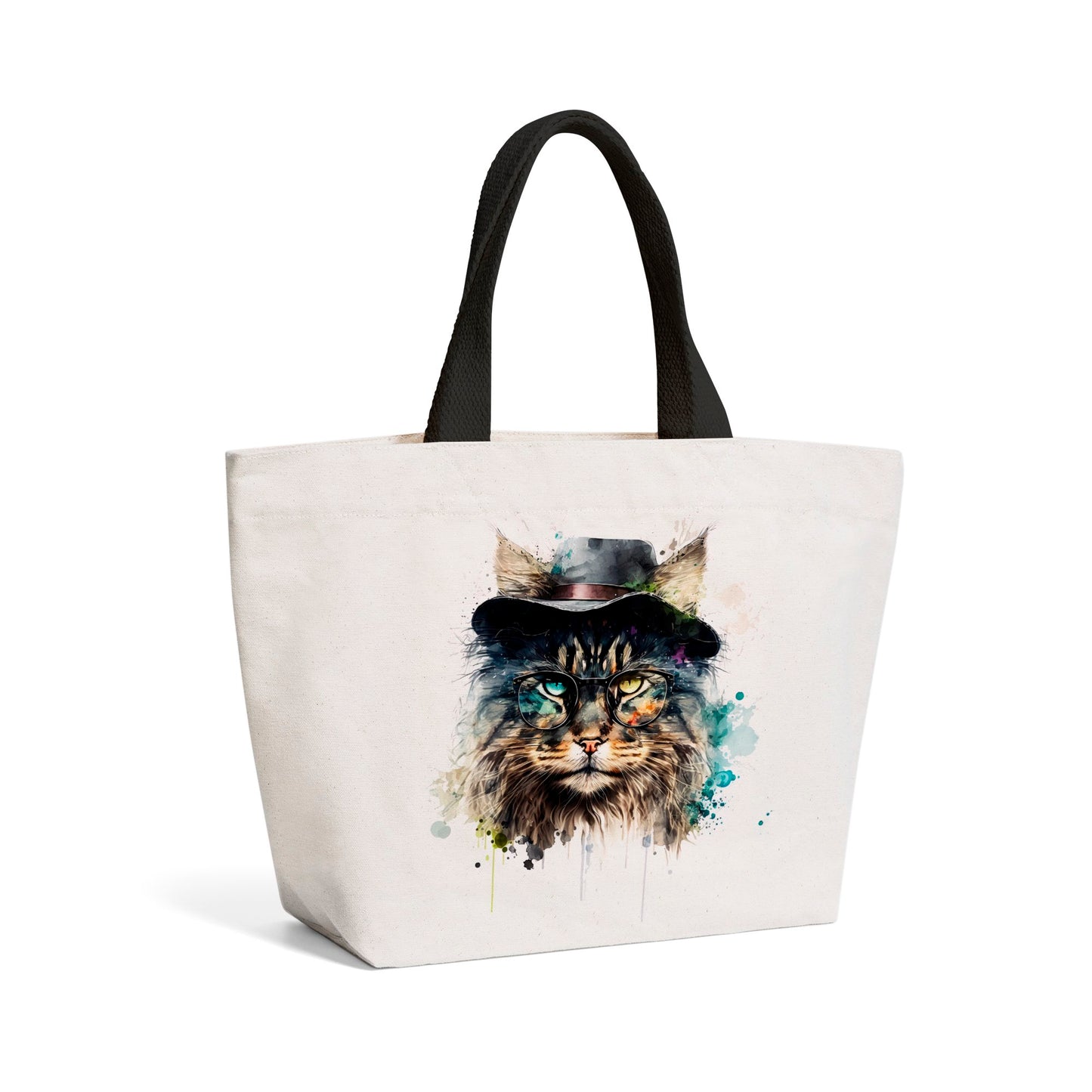 Norwegian Forest Cat Splashart Beach Shopper Tote Bag