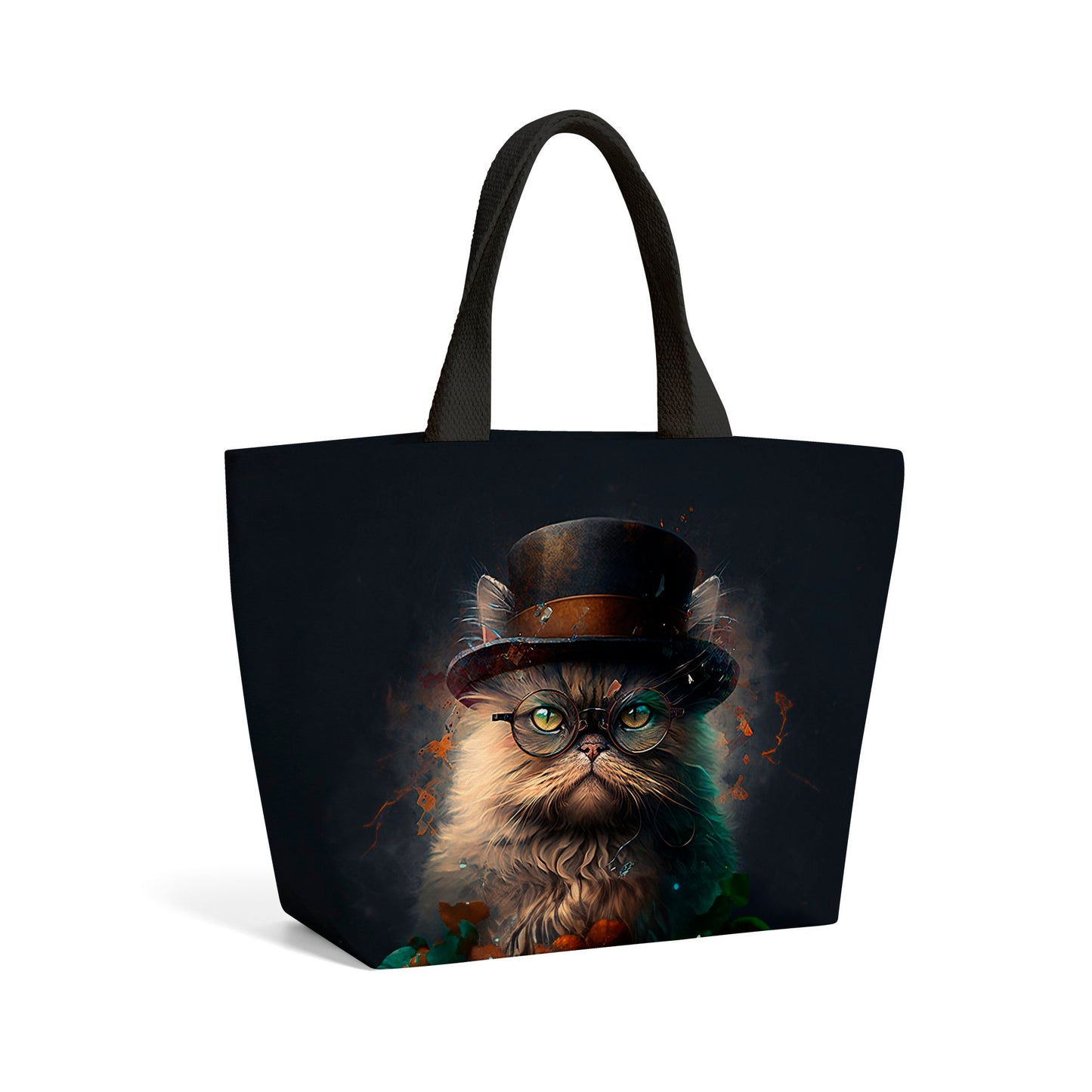 Persian Cat Splashart Beach Shopper Tote Bag