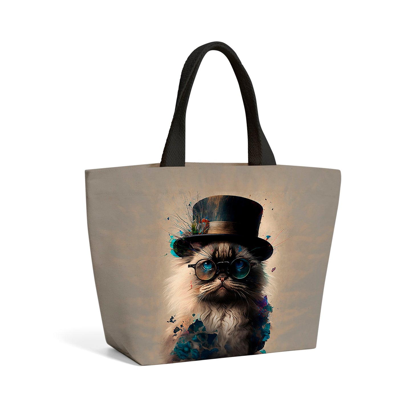 Ragdoll Cat Splashart Beach Shopper Tote Bag