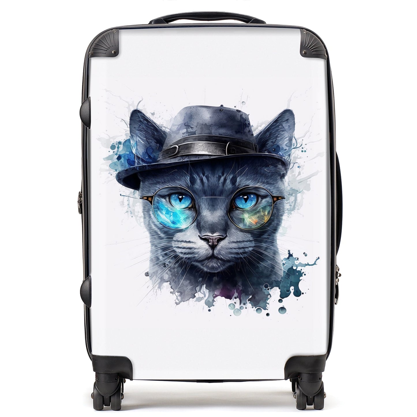 Russian Blue Cat Splashart Suitcase