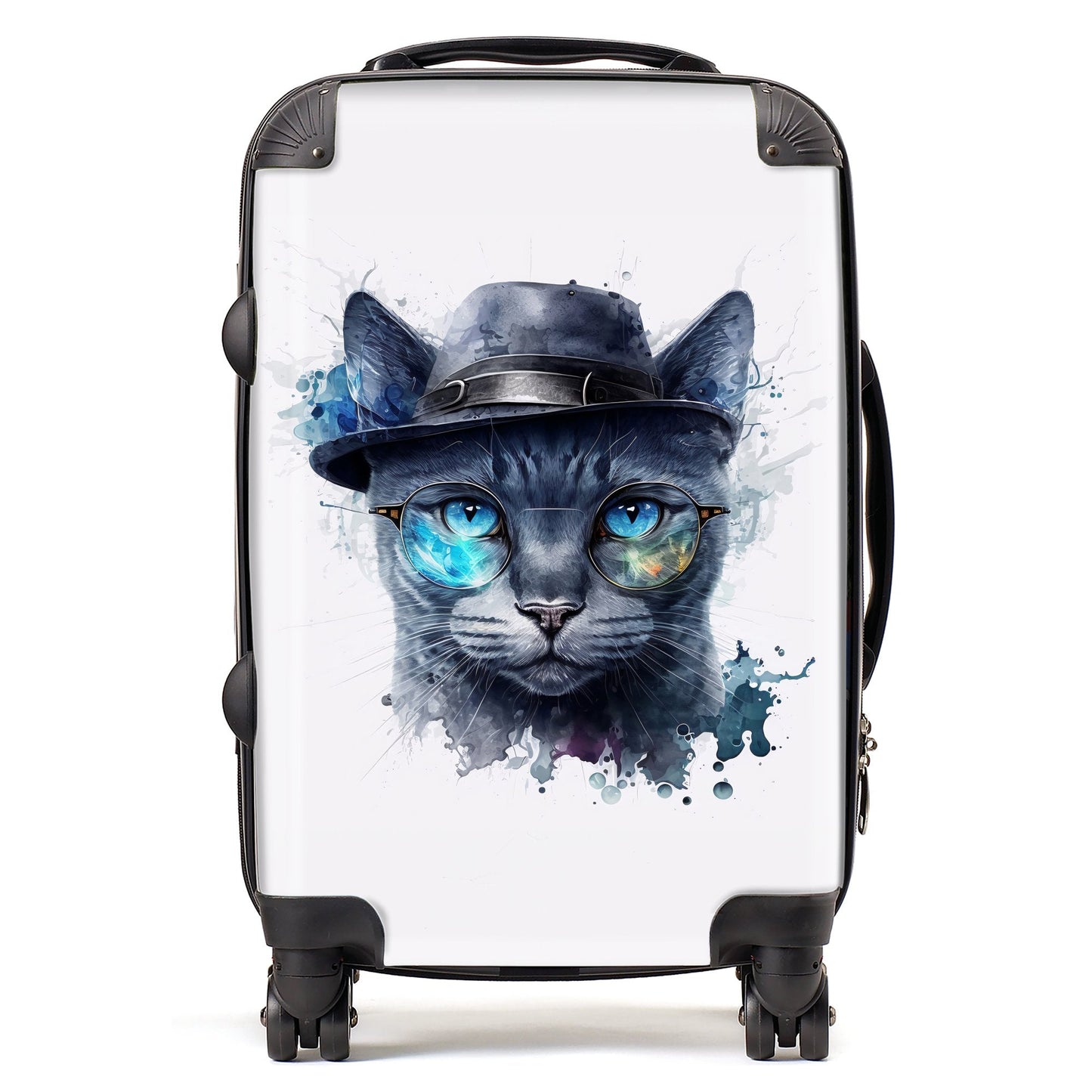 Russian Blue Cat Splashart Suitcase