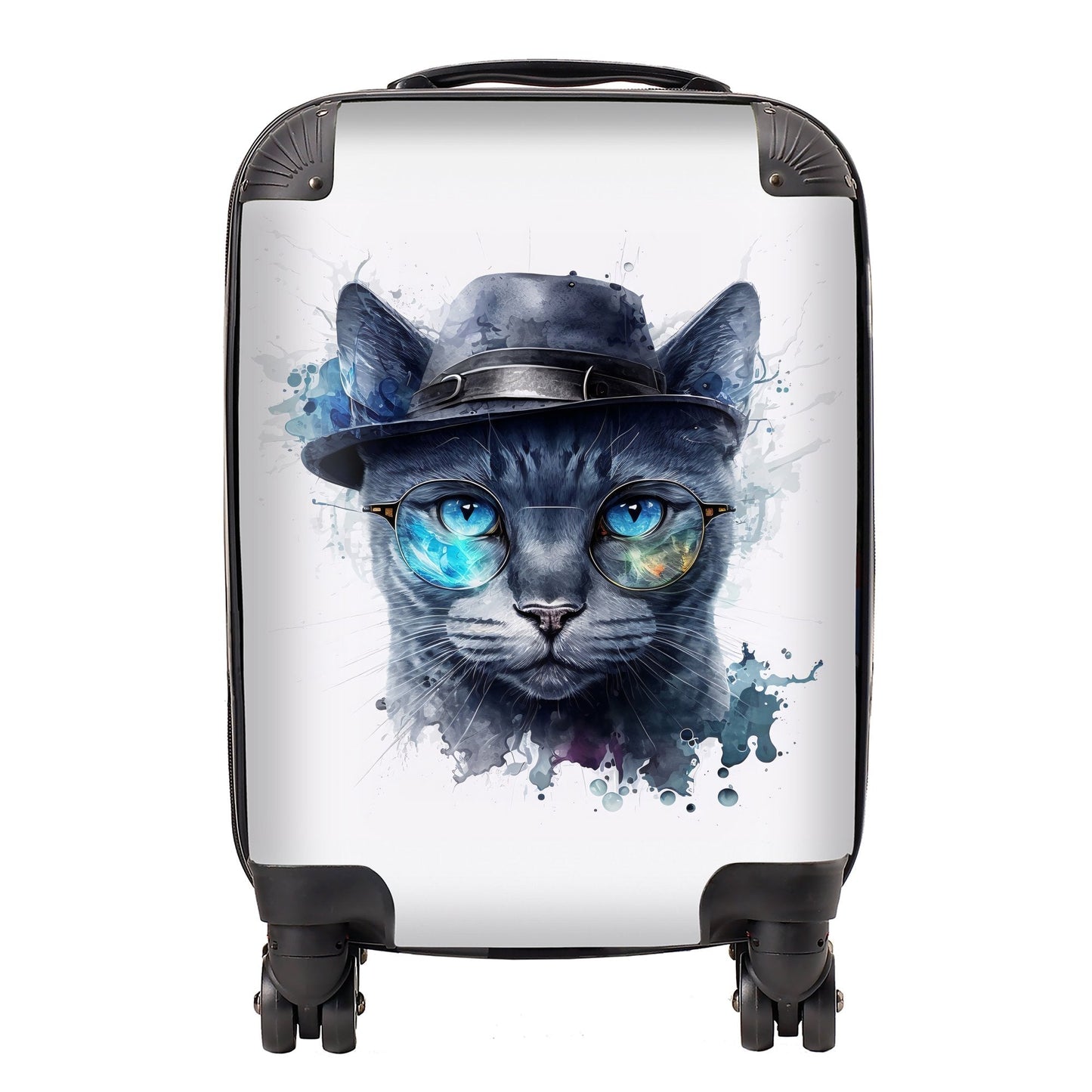 Russian Blue Cat Splashart Suitcase