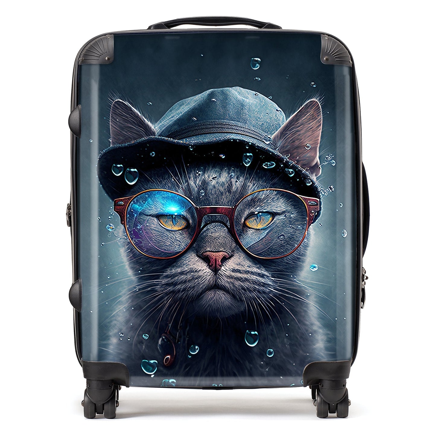 Russian Blue Cat Splashart Suitcase