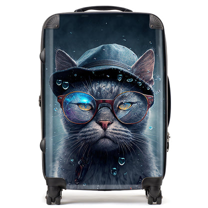 Russian Blue Cat Splashart Suitcase