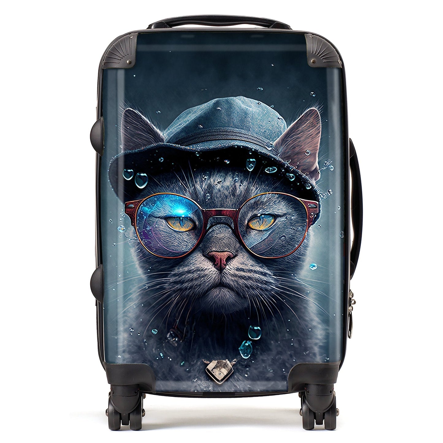 Russian Blue Cat Splashart Suitcase