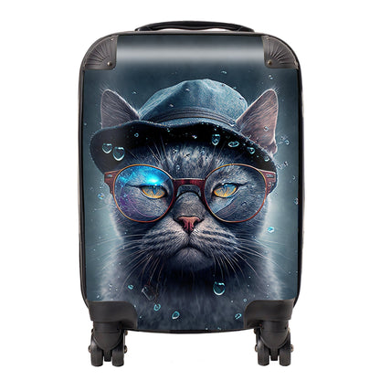 Russian Blue Cat Splashart Suitcase