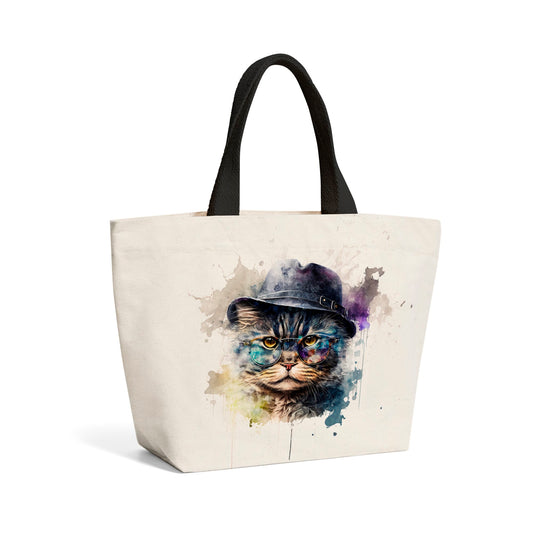 Selkirk Rex Cat Splashart Beach Shopper Tote Bag