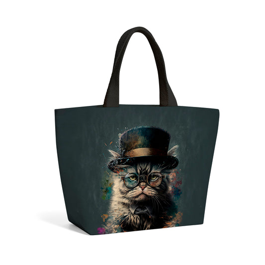 Selkirk Rex Cat Splashart Beach Shopper Tote Bag