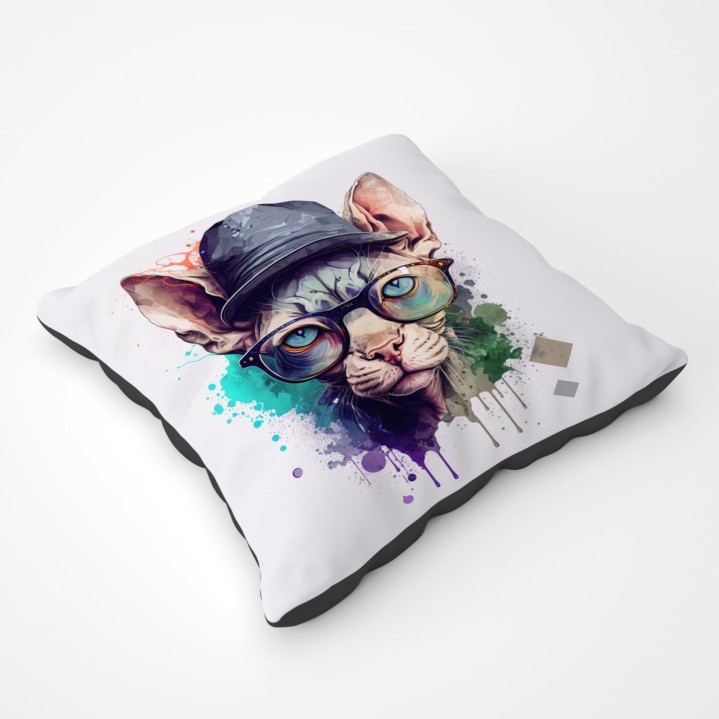 Sphynx Cat Face Splashart Pet Bed