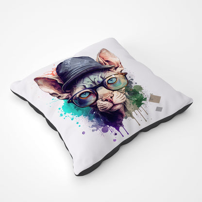 Sphynx Cat Face Splashart Pet Bed