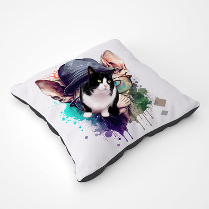 Sphynx Cat Face Splashart Pet Bed