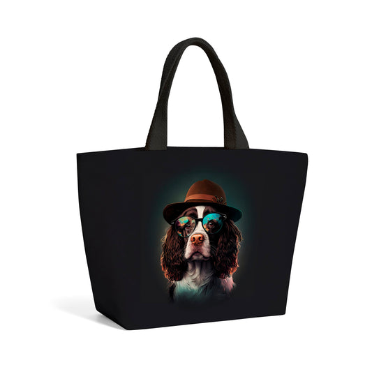 Springer Spaniel Dog Splashart Beach Shopper Tote Bag