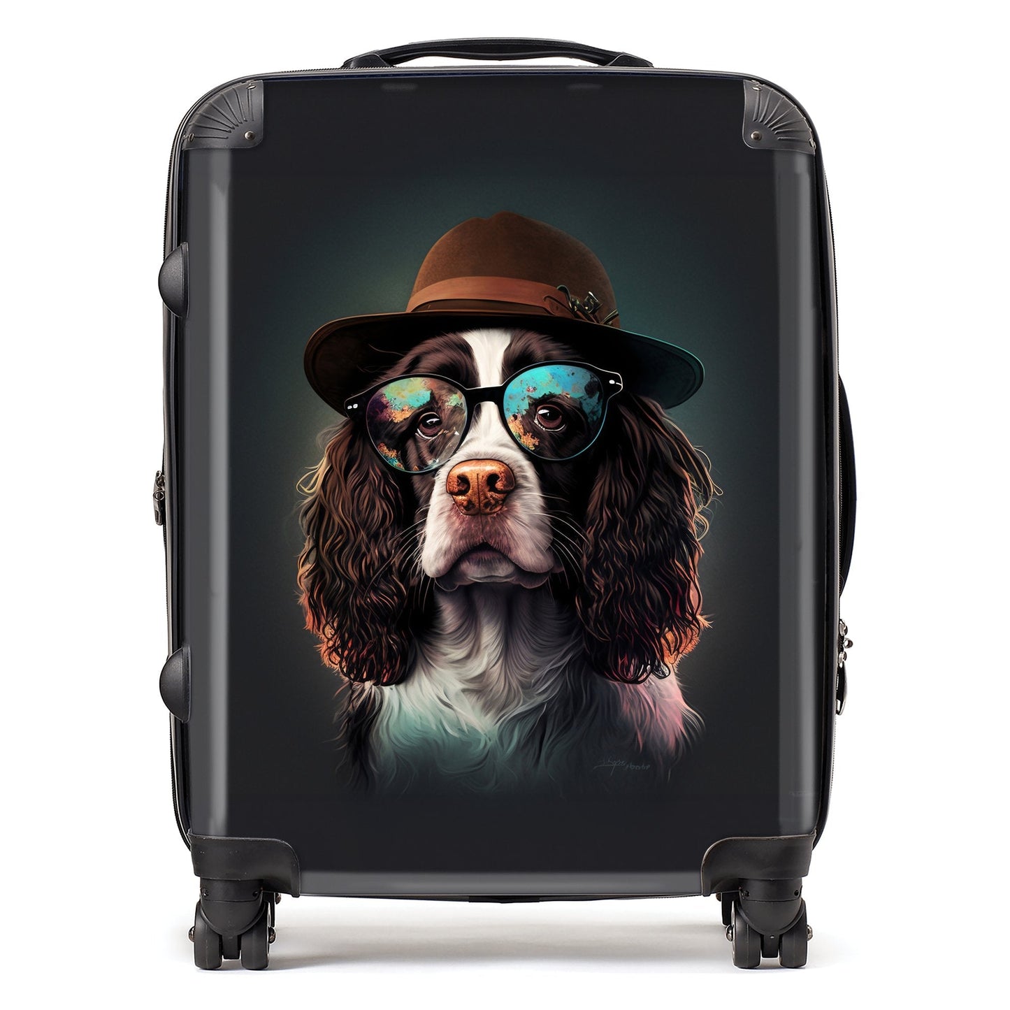 Springer Spaniel Dog Splashart Suitcase