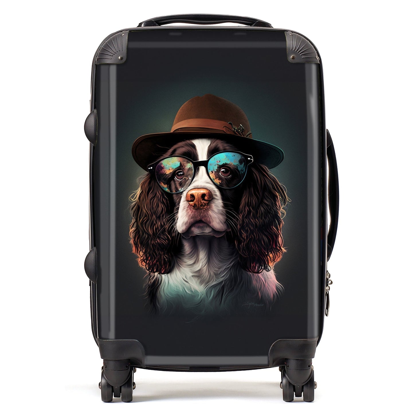 Springer Spaniel Dog Splashart Suitcase