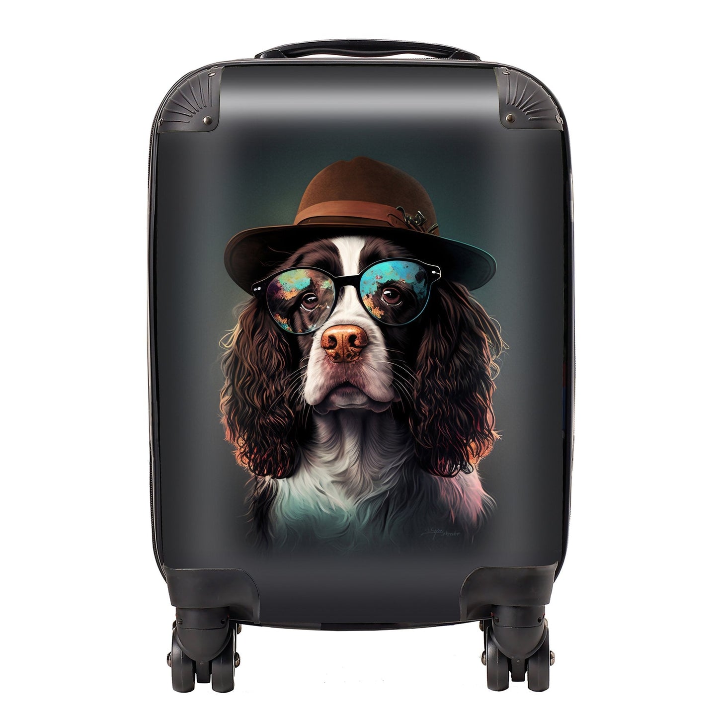 Springer Spaniel Dog Splashart Suitcase