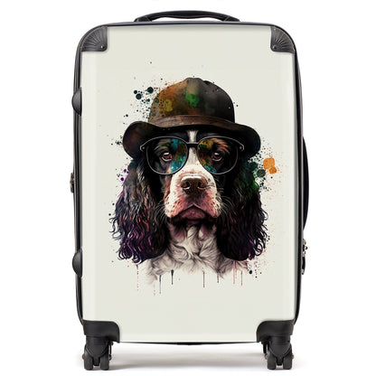 Springer Spaniel Dog Splashart Suitcase