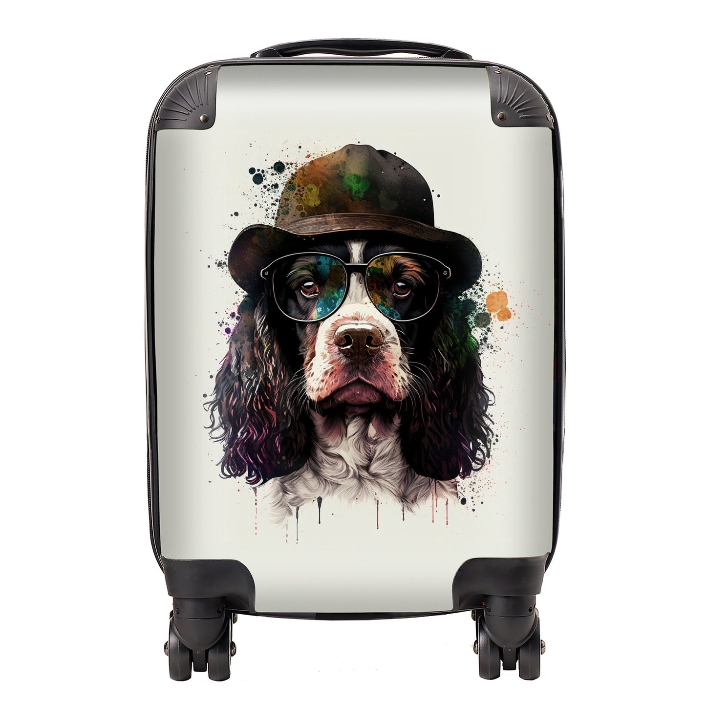 Springer Spaniel Dog Splashart Suitcase