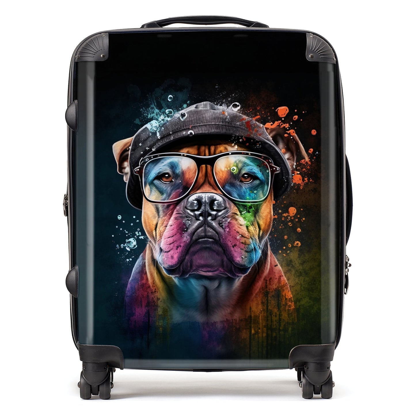 Staffordshire Bull Terrier Dog Splashart Suitcase