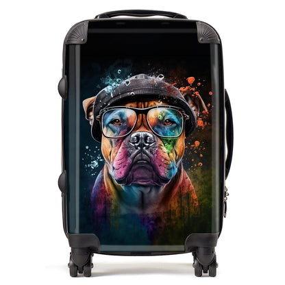 Staffordshire Bull Terrier Dog Splashart Suitcase