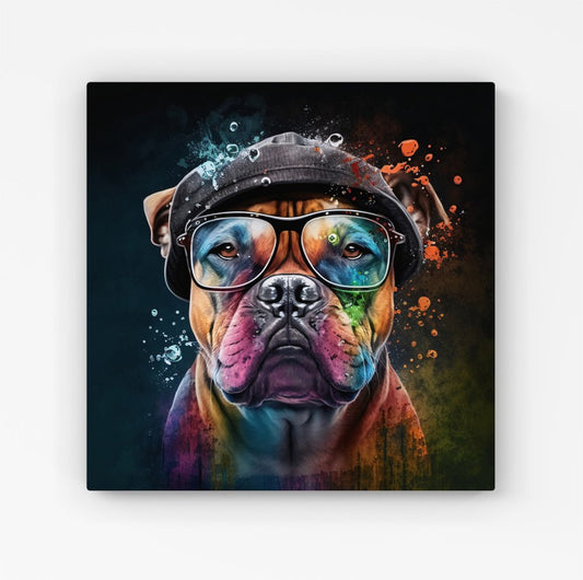 Staffordshire Bull Terrier Dog Splashart HD Metal Print