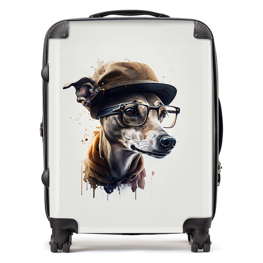 Whippet Dog Splashart Suitcase
