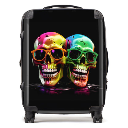 Happy Skeletons In Sunglasses Suitcase