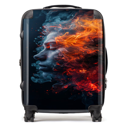 Fiery Mindscape: Portrait In Flames Suitcase